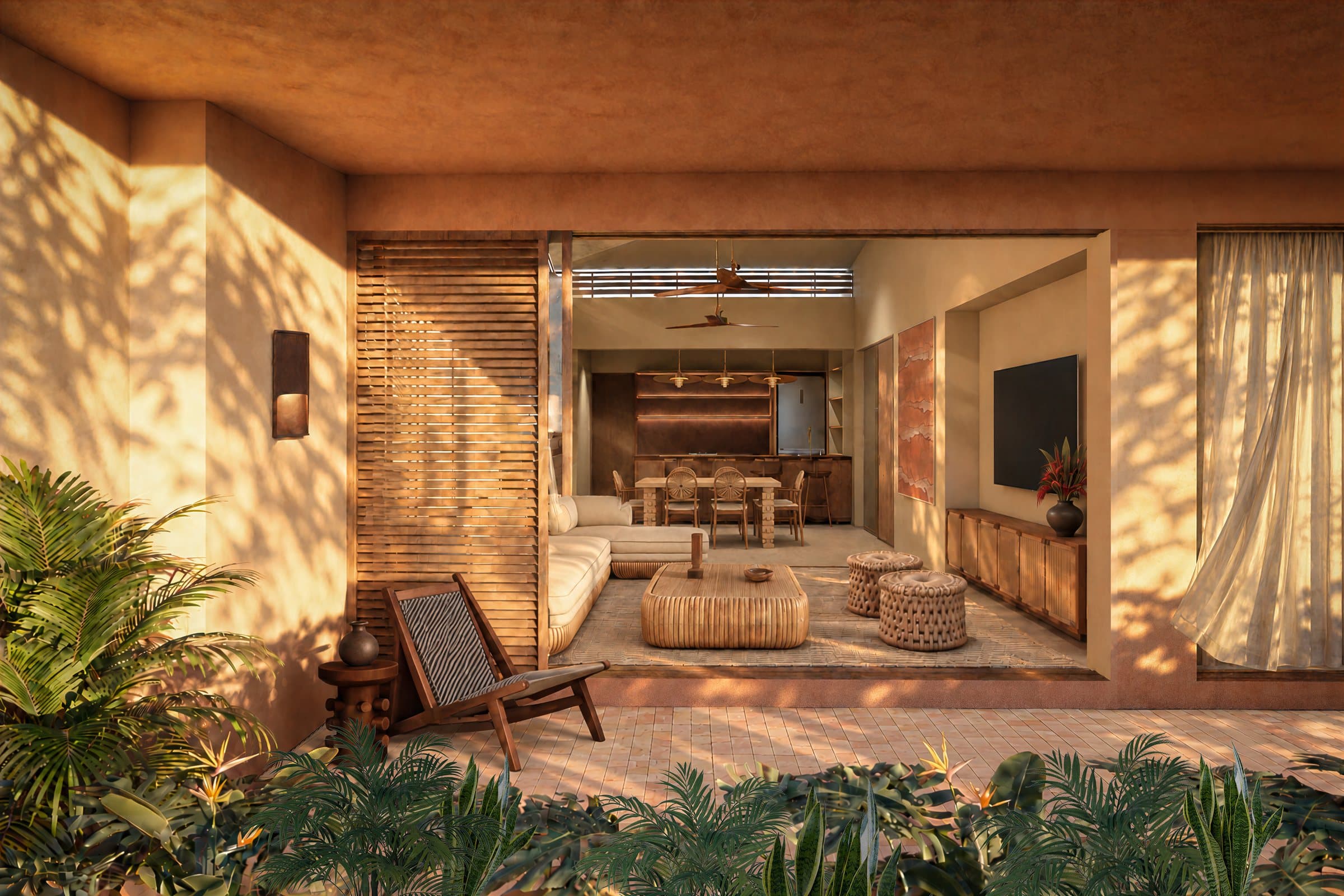A Villas Pacífico penthouse seen from its terrace