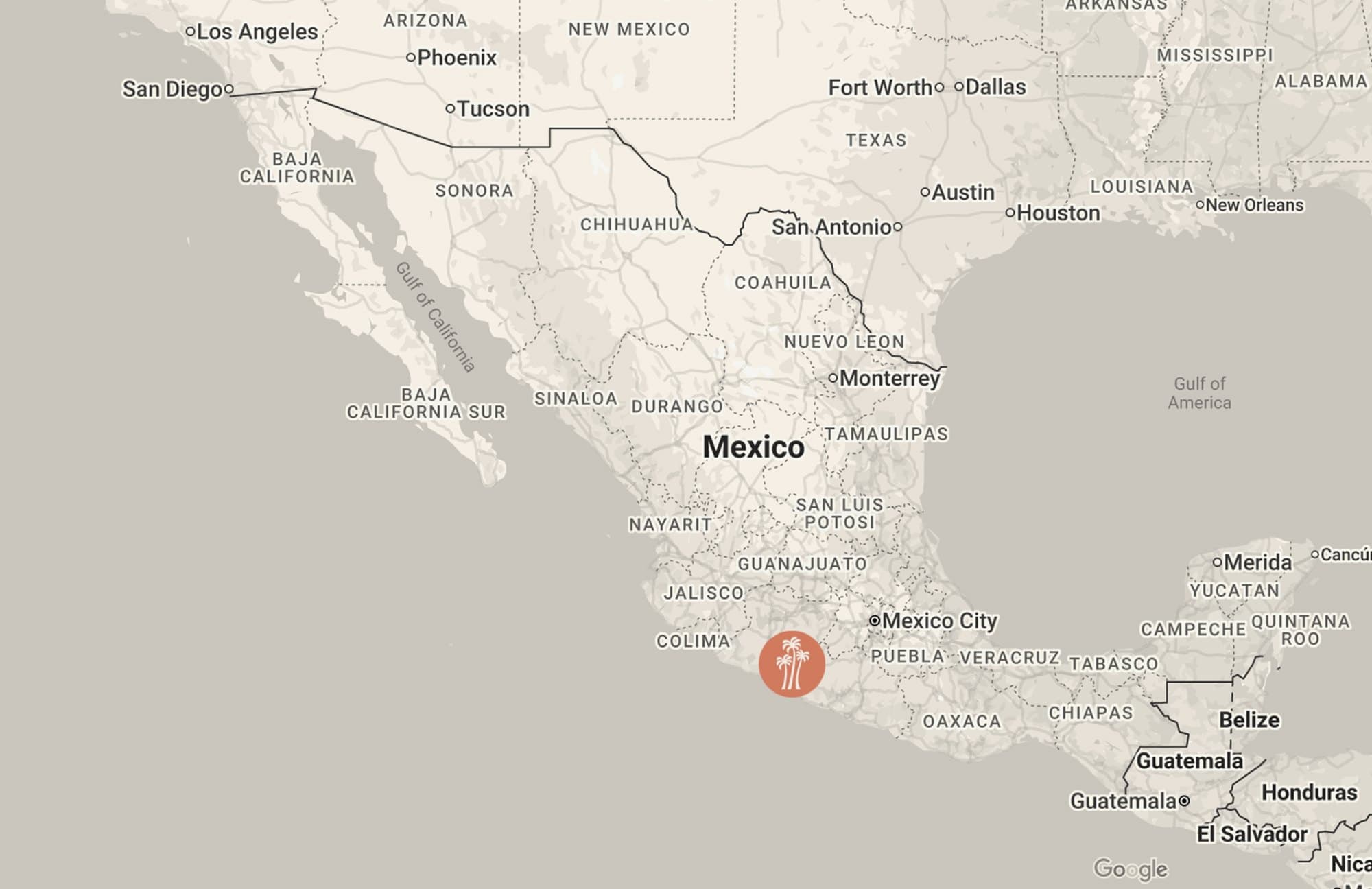 Costa Paraíso on the Pacific coast of México