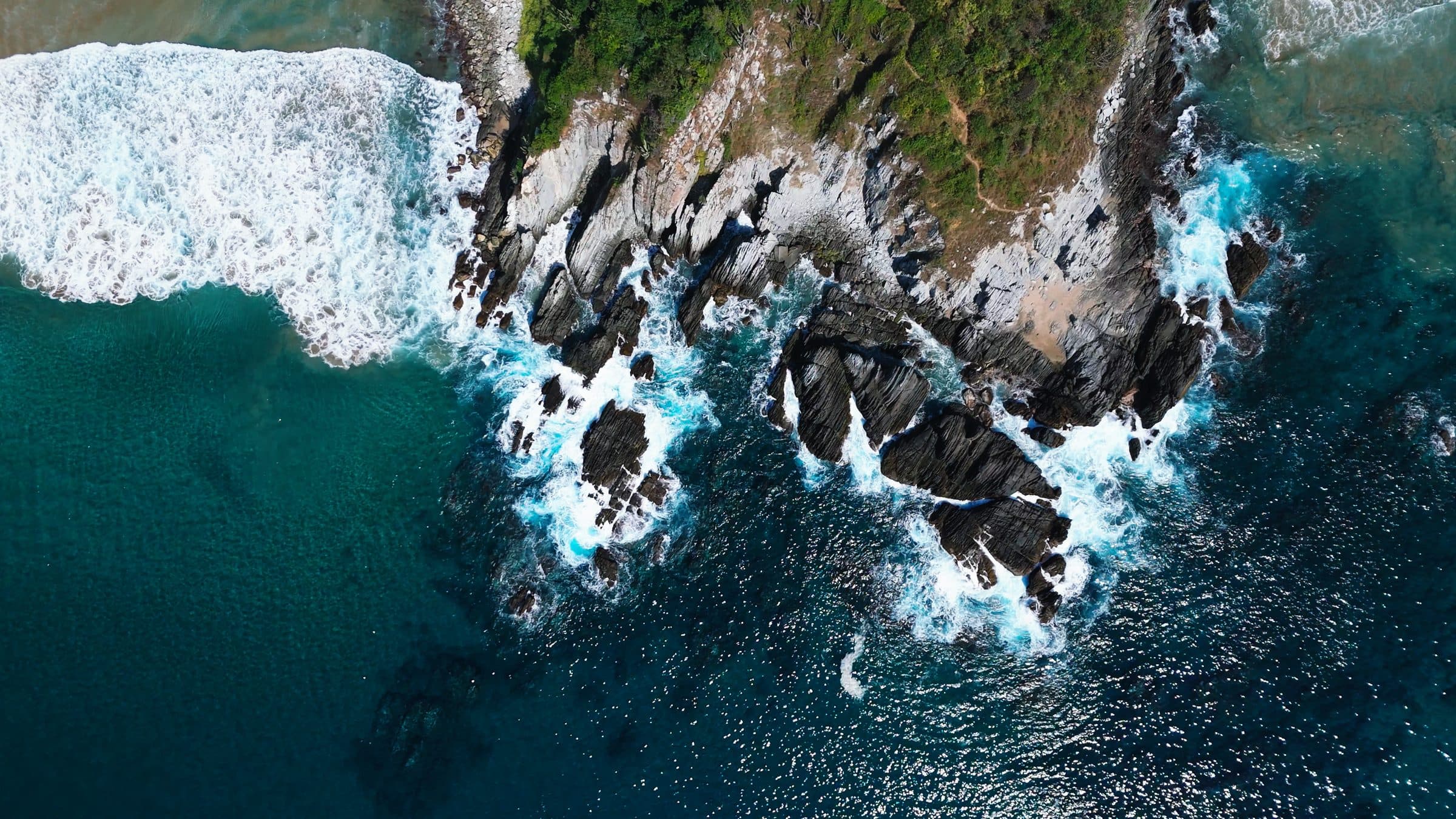 Rocks and surf on the Pacific